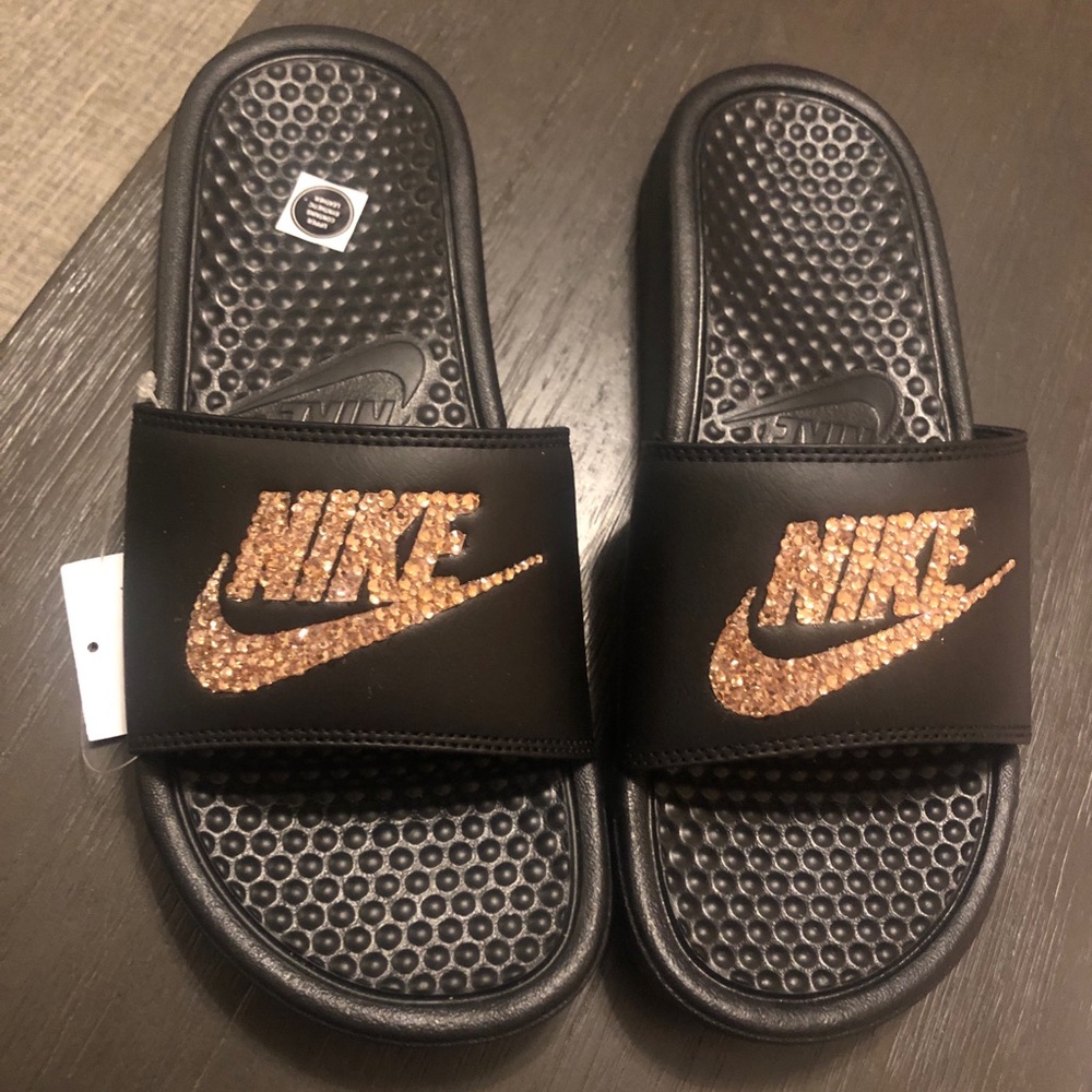 Bling Nike Sandals 💎 ❤️